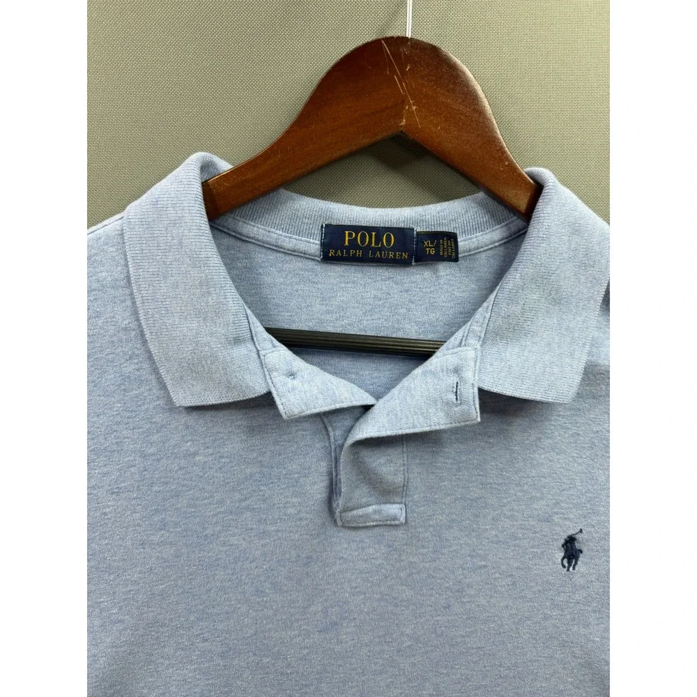 Polo Ralph Lauren Polo Shirt Mens Light Blue Short Sleeve‎ Classic Fit XL